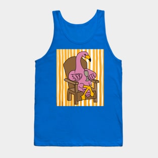 Time Out Drink Flamingo Rest Pink Bird Tank Top